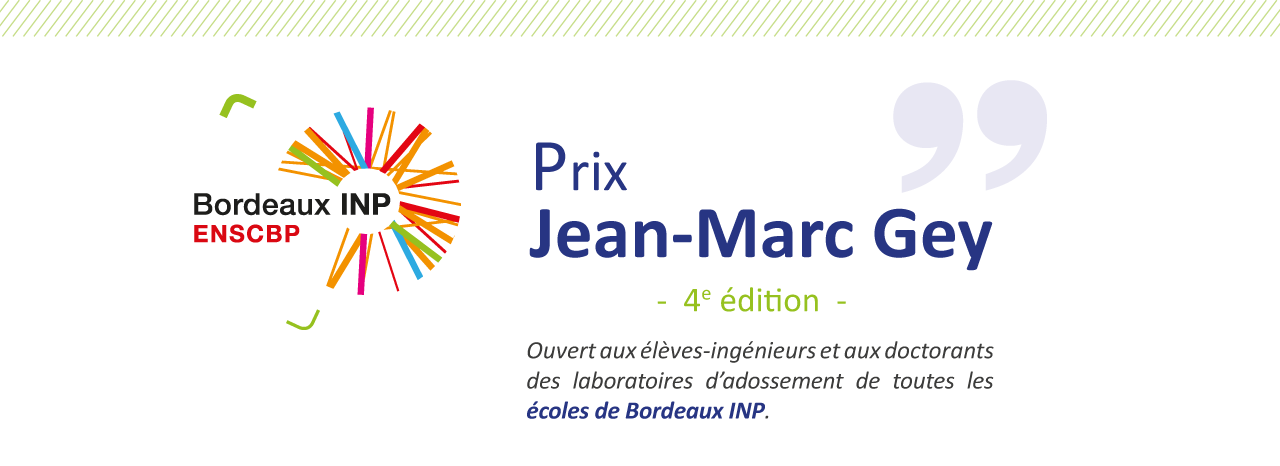 Lauréats du prix Jean-Marc Gey 2020 Lauréats du prix Jean-Marc Gey 2020