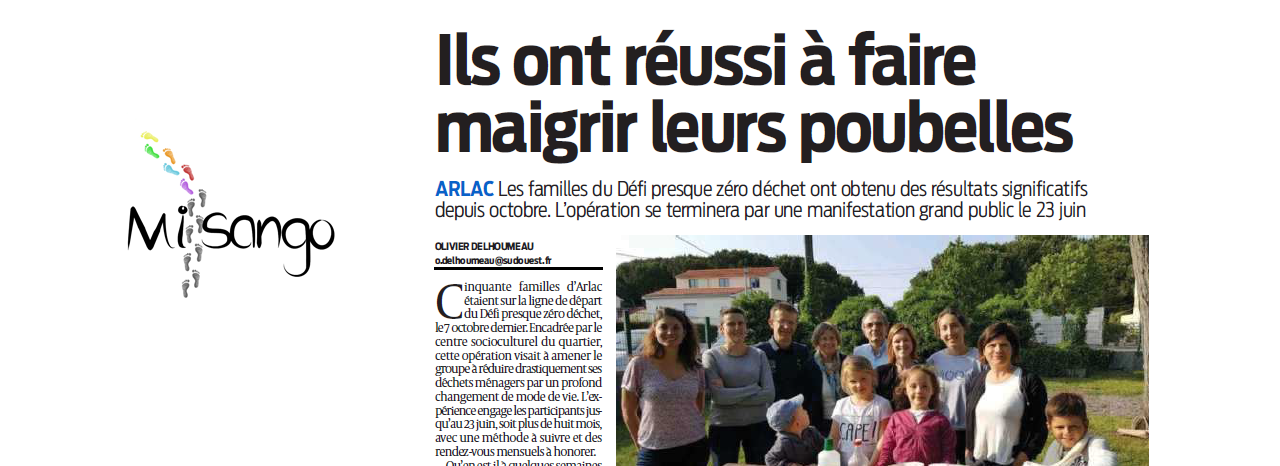 Amélie, promo 2014, a accompagné les familles du Défi presque zéro déchet de la ville de Mérignac