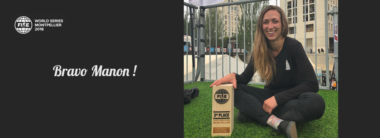 Félicitations à Manon, promo 2015, 3e au FISE Montpellier en roller freestyle Félicitations à Manon, promo 2015, 3e au FISE Montpellier en roller freestyle