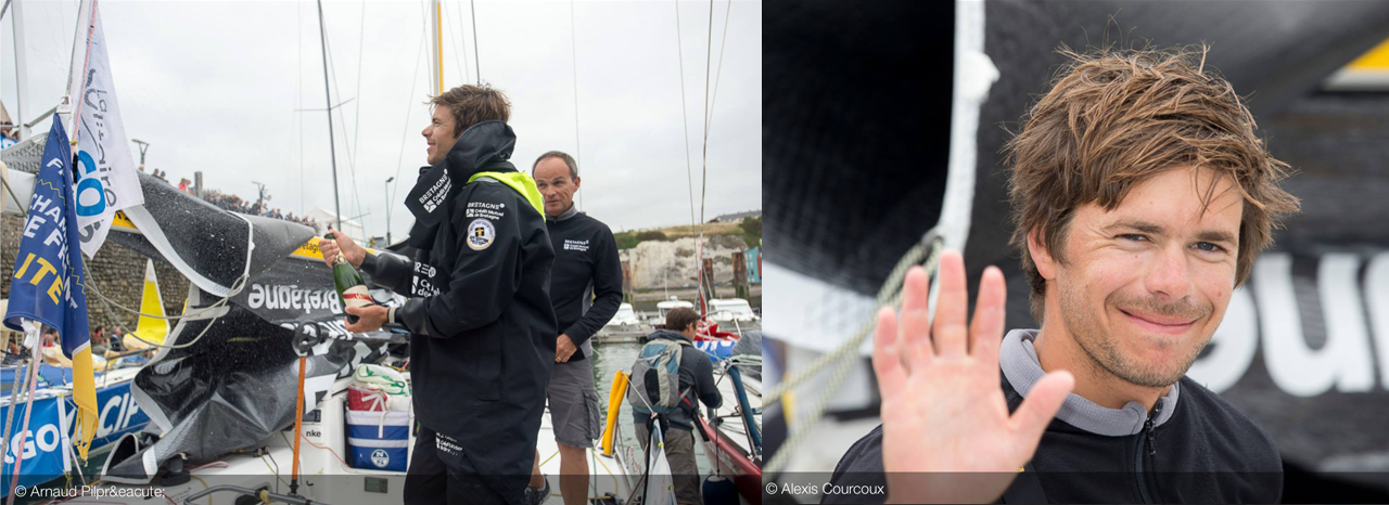 Sébastien Simon, promo 2014, 4e au classement général de la Solitaire Urgo Le Figaro