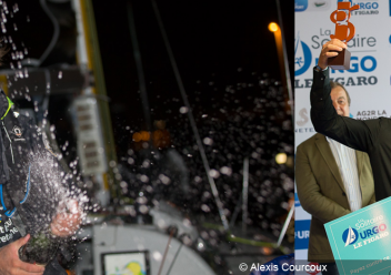 Sébastien Simon, promo 2014, arrive 3e de la 1e étape de la Solitaire Urgo Le Figaro