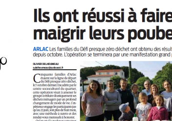Amélie, promo 2014, a accompagné les familles du Défi presque zéro déchet de la ville de Mérignac